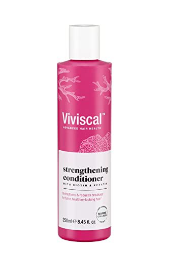 Viviscal Strengthening Conditioner, for Naturally Thicker & Fuller Looking Hair, Moisturising Hair Conditioner with Biotin, Keratin & Marine Collagen, for All Hair Types, 250 ml