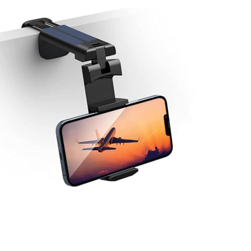 Mobile Phone Holder, 360 Degree Rotatable Adjustable Phone Holder, Travel Essentials, Foldable Holder, Plastic Retractable Phone Holder, Travel/Home/Office Universal Phone Holder - Black