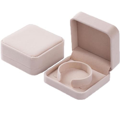 1 Pcs Velvet Bracelet Gift Boxes, Elegant Apricot Jewelry Display Case for Bracelets, Proposal Jewelry Gift Case, for Bracelets, Watches, Necklaces