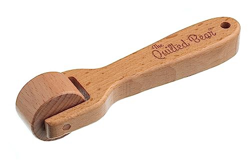 The Quilted Bear Seam Roller - Roll & Press Wooden Seam Roller with Ergonomic Handle for Sewing, Quilting, Fabric, Print, Wallpaper, Leather Craft & Home Decoration