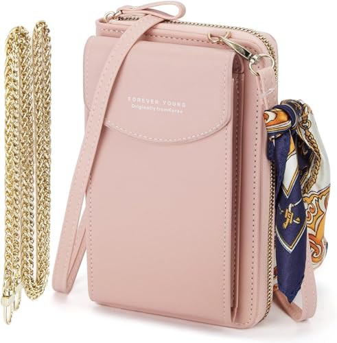 BISON SPIRIT Womens Crossbody Phone Bags PU Leather Mobile Phone Bags for Women Crossbody Fashion Cross Body Phone Purses Wallets for Women Small Shoulder Bag