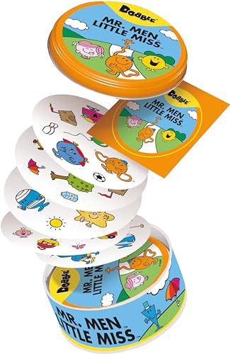Asmodee | Dobble Mr Men and Little Miss | Card Game | Ages 4+ | 2-8 Players | 15 Minutes Playing Time