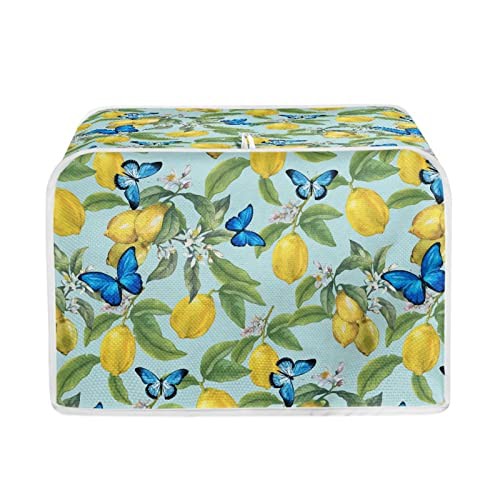 STUOARTE Lemon Butterfly Toaster Cover 2 Slice Wide Slot, Small Appliance Cover Kitchen Docorative Toaster Oven Cover, 2 Slice Bread Cover, Toaster Dust Covers Home Kitchen Decorative, Green