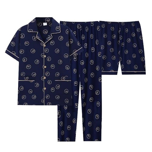 Cocila Men's Casual Fashionable Loose And Trendy 3D Printed Three Pajama Set Mens Slim Fit Suit Tracksuit Bottoms Boys Mens Tracksuits Bottoms Men'S Clothing Men'S Hoodie Set Zip