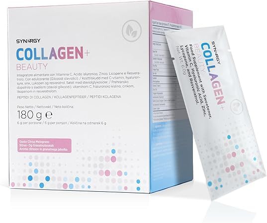 Synergy Worldwide Collagen+ Beauty 180 g | 5000mg Marine Collagen | Hyaluronic Acid, Resveratrol, Vitamin C & Zinc | Enhances Skin, Hair, Nails & Joint Health | 30 Servings