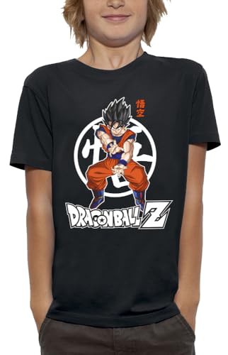 Dragon Ball Z Sangoku DBZ t-Shirt - Kamehameha - Officially Licensed Product - Child - Size 10 Years - Black