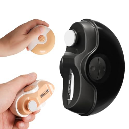 Electric Nail Clipper, 2 in 1 Electric Polishing Automatic Nail Clippers, Electric Nail Clipper Electric Nail Trimmer with 2 Adjustable Speeds, Nail Trimmer for Seniors, Kids, Adults 