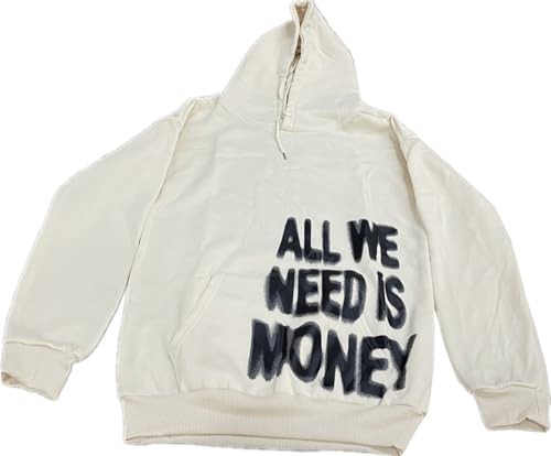 Silver Basic All We Need Is Love Hoodie Men Women drawstring Hoodie Oversized Sweatshirt Fashionable printed couple clothing-1
