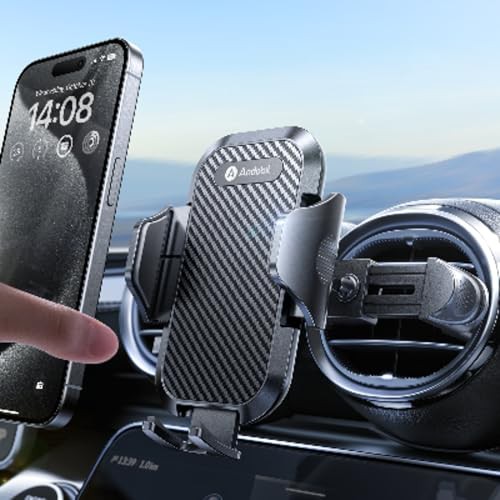 andobil Mobile Phone Holder Car Round Ventilation [ 2.0 Design Upgrade for Mercedes ] Mobile Phone Holder Car [ 2024 New Metal Vent Clip ] for Mercedes-Benz A/B/C/E/S,Benz Accessories Mini Cooper etc