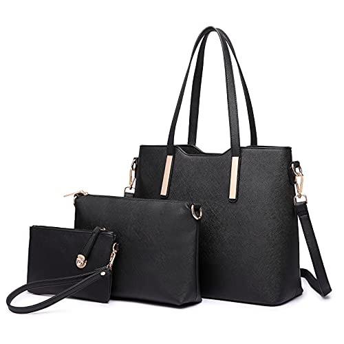 Miss Lulu Women Fashion Handbag Shoulder Bag Purse Faux Leather Tote Bag Set