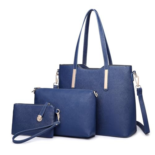 Miss Lulu Women Fashion Handbag Shoulder Bag Purse Faux Leather Tote Bag Set
