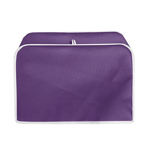 TOADDMOS Purple Toaster Cover 4 Slice Wide Slot Decorative,Small Kitchen Appliance Bread Maker Dust and Fingerprint Protection