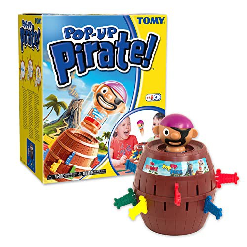 TOMY Pop Up Pirate Classic Children's Action Board Game, Family and Preschool Kids Game for Children 4, 5, 6, 7, 8 Year Old Boys Girls Adults,Packaging may vary