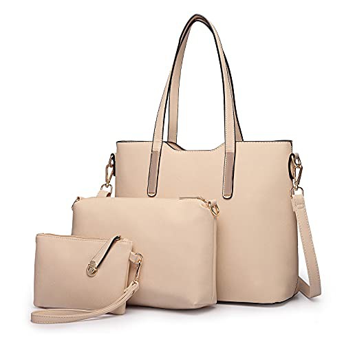 Miss Lulu Women Fashion Handbag Shoulder Bag Purse Faux Leather Tote Bag Set