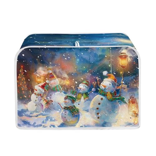 TOADDMOS Blue Christmas Snowman Stand Mixer Covers Fit Tilt Head and Bowl Lift Models Mixers Kitchen Appliance Cover Universal Fit Coffee Maker Blender Juicer