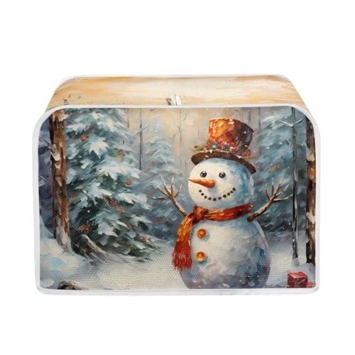 TOADDMOS Mixer Covers Christmas Snowman Kitchen Appliance Cover Decorations Polyester Dustproof Cover with Pockets for Stand Mixer Compatible with 4.5-5 Quart Stand Mixer
