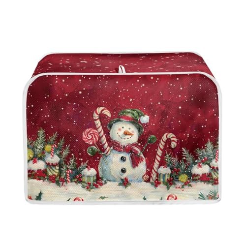 TOADDMOS Mixer Covers X-Mas Snowman Candy Kitchen Appliance Cover Decorations Polyester Dustproof Cover with Pockets for Stand Mixer Compatible with 4.5-5 Quart Stand Mixer