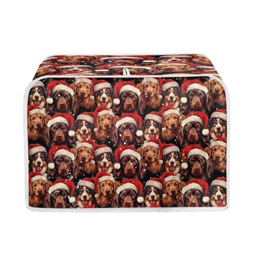 TOADDMOS Beagle Dog with Christmas Santa Hat Stand Mixer Covers Fit Tilt Head and Bowl Lift Models Mixers Kitchen Appliance Cover Universal Fit Coffee Maker Blender Juicer