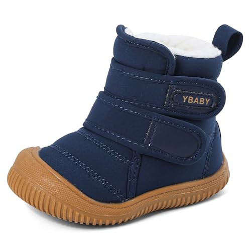 MASOCIO Baby Boys Girls Winter Warm Boots Toddler Kids Booties Anti-Slip Rubber First Walking Shoes