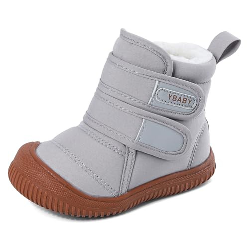 MASOCIO Baby Boys Girls Winter Warm Boots Toddler Kids Booties Anti-Slip Rubber First Walking Shoes
