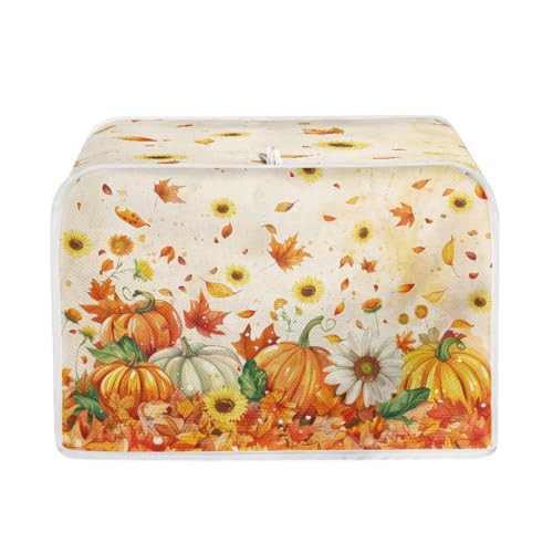 TOADDMOS Mixer Covers Thanksgiving Day Pumpkins Kitchen Appliance Cover Decorations Polyester Dustproof Cover with Pockets for Stand Mixer Compatible with 4.5-5 Quart Stand Mixer