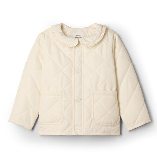 Amazon Essentials x Sofia Grainge Toddlers and Baby Girls' Midweight Field Jacket with Ruffle