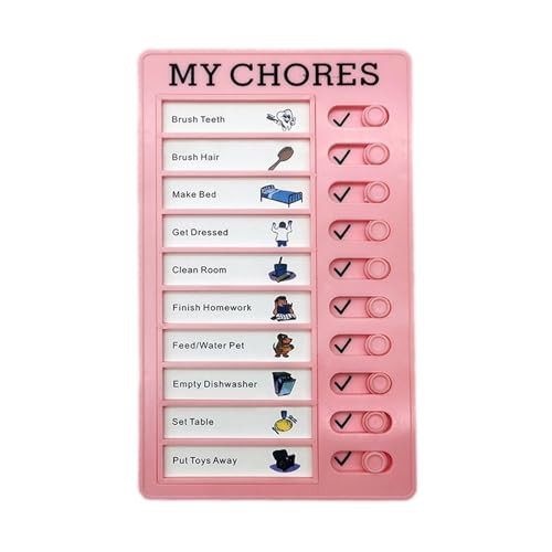 Task Chart for Children - To Do List Checklist Board, Responsibility Chart for Children, Weekly Planner Board for Whiteboard, Reward Chart for Home | And Durable, Portable Housework