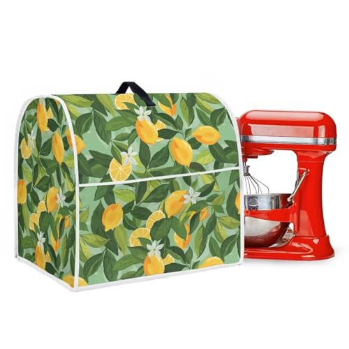 Poceacles Lemon Leaf Coffee Maker Dust Cover, Waterproof Stand Mixer Cover Coffee Machine Dust Cover, Home Small Appliance Guard Aid Assecories Protector for Kitchen Appliance