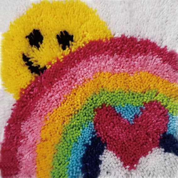 Embroidery Crafts DIY Making Air Latch Hook Kits for Adults-Latch Hook Cushion Kits and Embroidery Kits for DIY Needlework Pillow Cover Sofa Cushion Rug Making Kits, DIY Craft Kits 