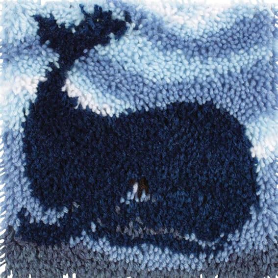 Embroidery Crafts DIY Making Latch Hook Kits for Adults-Latch Hook Cushion Kits and Embroidery Kits for DIY Needlework,Latch Hook Rugs Carpets Cushion Mat Making Kits,DIY Craft Kits 