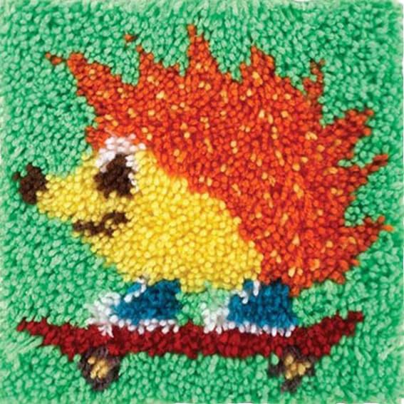 Embroidery Crafts Latch Hook Kits for Adults-Latch Hook Cushion Kits and Embroidery Kits for DIY Needlework,Latch Hook Rugs Carpets Cushion Mat Making Kits,DIY Craft Kits 