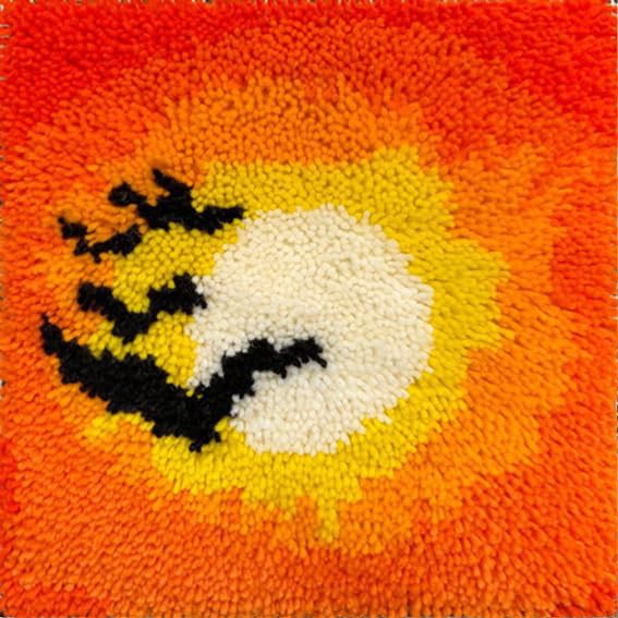 Embroidery Crafts Latch Hook Kits for Adults-Latch Hook Cushion Kits and Embroidery Kits for DIY Needlework,Latch Hook Rugs Carpets Cushion Mat Making Kits,DIY Craft Kits 