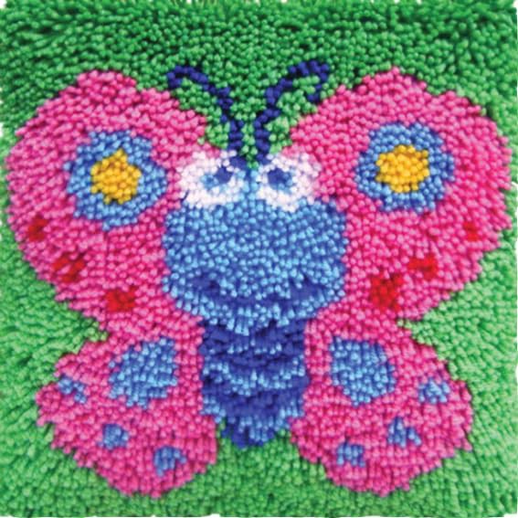 Embroidery Crafts Latch Hook Kits for Adults-Latch Hook Cushion Kits and Embroidery Kits for DIY Needlework,Latch Hook Rugs Carpets Cushion Mat Making Kits,DIY Craft Kits 