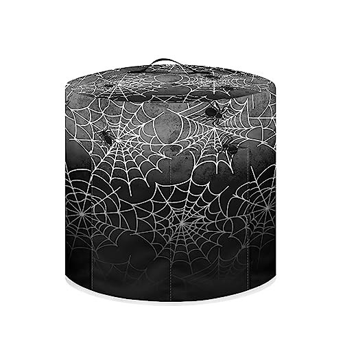 NETILGEN Dust Cover Compatible with 6 qt Instant Pot, for Electric Pressure Cooker Rice Cooker Air Fryer Insulated Protective Cover Keep Appliance Clean for Halloween Decor, Spider Web Gray