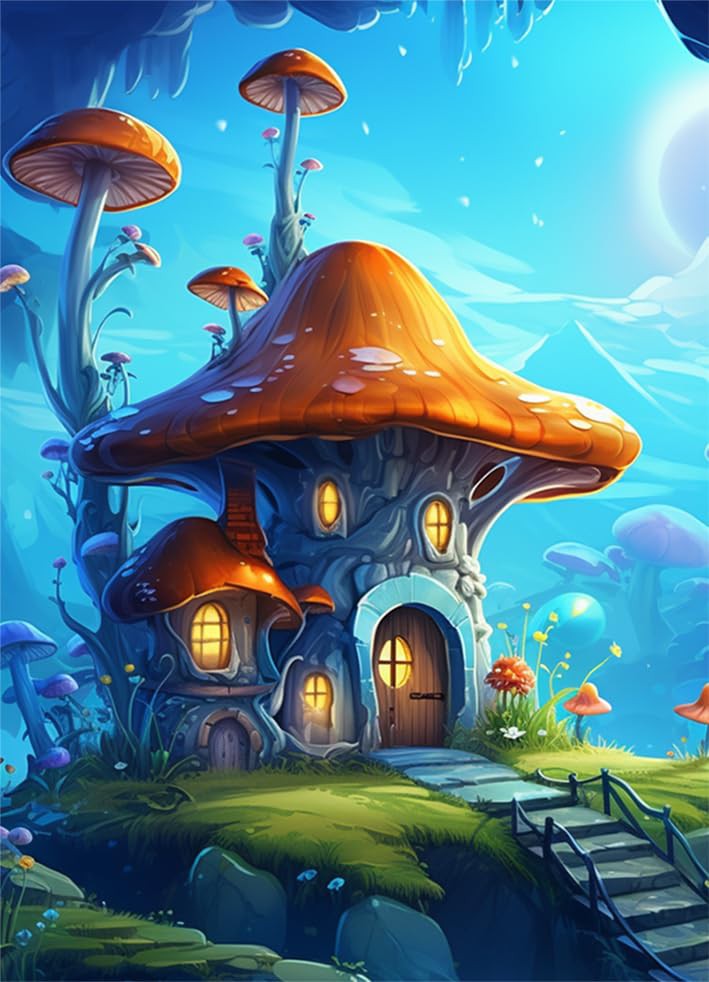 DIUJHUUY Landscape 5D Diamond Painting Kit, Mosaic Kits, Adult Painting Numbers Kit, DIY Diamond Art Accessories, Cross Stitch Kit for Adults Beginners, Home Wall Decoration Gift, 30 x 40 cm