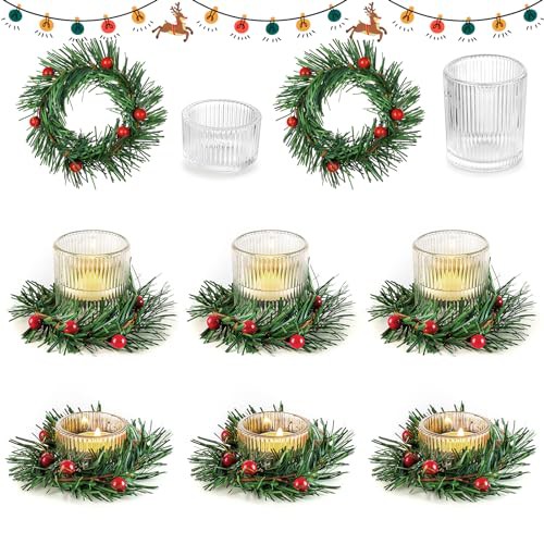 Christmas Candle Holders Table Decoration