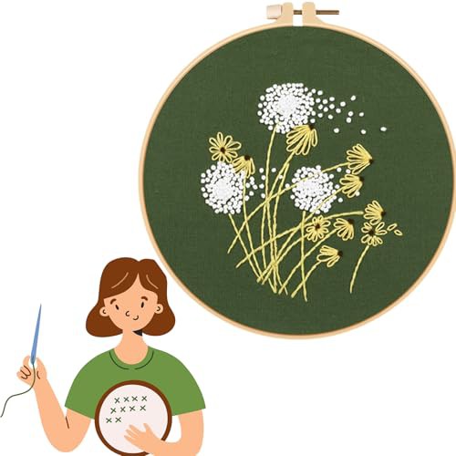 Traziewell Cross Stitch Kits for Adults Beginners Embroidery Starter Kits Hand Embroidery Kit with Tool Set for Home Decoration, 0111