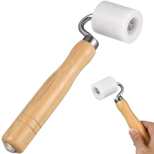 Uonlytech Wallpaper Seam Roller Wooden Wallpaper Roller DIY Wallpaper Scorer Tools Hand Roller Wallpaper Kit for Home Decoration