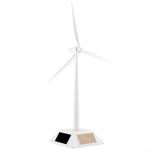 FACAIIO Wind Mill, Mini Solar Energy Wind Mill Science Teaching Tool Home Decoration Ornament Desktop Model Solar Powered Windmills Wind Turbine