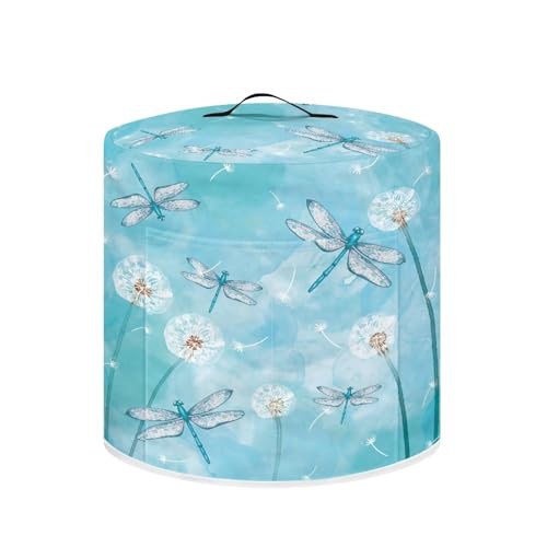 NETILGEN Pressure Cooker Cover for 8 Quart Instant Pot and Air Fryer Accessories, Stain Resistant Washable Cover Electric Appliance Cover with Pockets for Home Kitchen Decor, Dragonfly Dandelion Blue