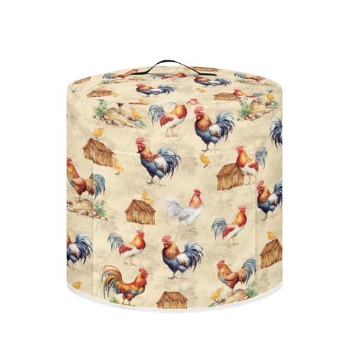 NETILGEN Pressure Cooker Cover for 6 Quart Instant Pot and Air Fryer Accessories, Stain Resistant Washable Cover Electric Appliance Cover with Pockets for Home Kitchen Decor, Farm Rooster Chick