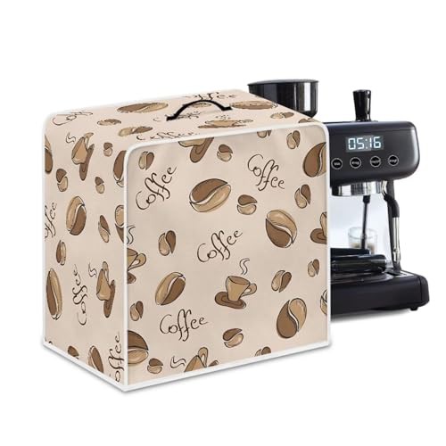 NETILGEN Coffee Maker Dustproof Cover Coffee Machine Dustproof Cover Kitchen Appliances Protector Dustproof Fingerprint Protection for Women Gift, Coffee Bean Beige
