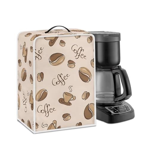 NETILGEN Coffee Maker Dustproof Cover Coffee Machine Dustproof Cover Kitchen Appliances Protector Dustproof Fingerprint Protection for Women Gift, Coffee Bean Beige