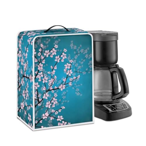 NETILGEN Coffee Maker Dust Cover Kitchen Countertop Appliances Cover Stain Resistant Dustproof Cover Universal Size for Home Indoor Office Kitchen Bar Cafe Decoration, Plum Blossom