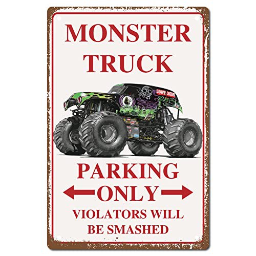 CREATCABIN Car Metal Tin Sign Truck Poster Vintage Retro Wall Art Decor Hanging Iron Painting Plaque for Home Private Parking Space Gift 8x12 Inch