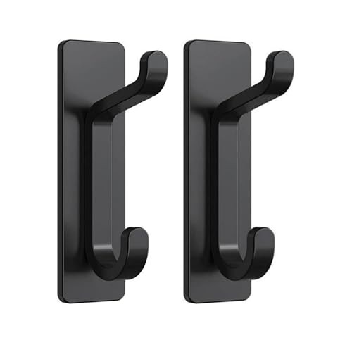 2pcs Self Adhesive Hooks, Super Sticky, Strong Duty Coat Hooks, Bathroom Towel Hooks, Heavy Duty Door Wall Adhesive Hooks, Super Strong Hook Without Punching for Bathroom Kitchen Bedroom Door Home