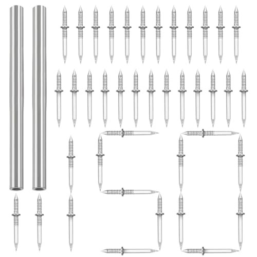 150 Pcs Double Headed Skirting Nails Double-Head Skirting Thread Seamless Nails Double Headed No Trace Nails for Wood Furniture Home Decoration and Carpentry with 2 Sleeve Tool