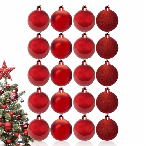 Christmas Baubles Christmas Tree Decorations Plastic Ball Ornaments Round Baubles Set Reusable For Home Decor Xmas Tree Holiday Wedding Indoor And Outdoor Use 2.5cm 