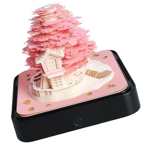 Ywmsfl 2025 Desk Calendar With LED Light 3D Paper Sculpture Christmas Themed Memo Pad Creative Desktop Decoration For Home