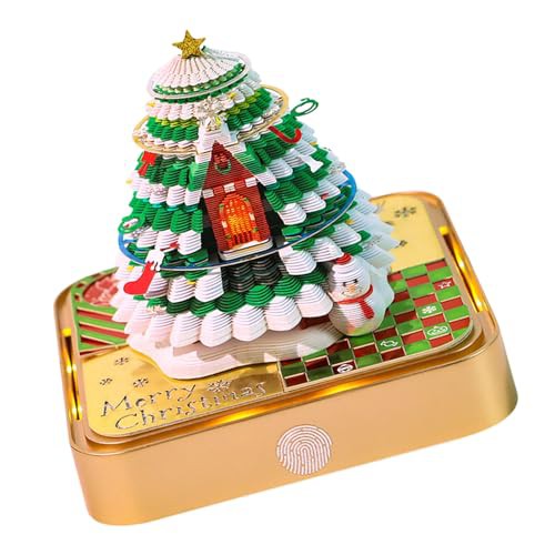 2025 Desk Calendar With LED Light 3D Paper Sculpture Christmas Themed Memo Pad Creative Desktop Decoration For Home